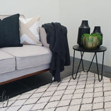 Civic Ivory Diamond Hand Woven Wool Rug