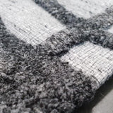 Visage Grey Black Geometric Abstract Pattern Rug