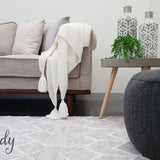 Visage Grey Hexa Herringbone Pattern Rug