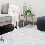 Visage Grey Hexa Herringbone Pattern Rug