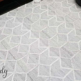 Visage Grey Hexa Herringbone Pattern Rug