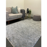 Versha Modern Geometric Luxe Grey Rug