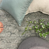 Versha Modern Geometric Luxe Grey Rug