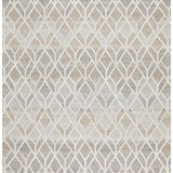 Visage Cream Geometric Diamond Pattern Rug