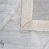 Visage Silver Grey Diamond Pattern Rug