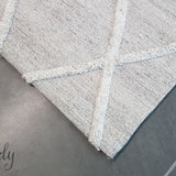 Visage Silver Grey Diamond Pattern Rug
