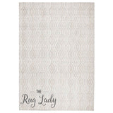 Visage White Grey Ogee Pattern Rug
