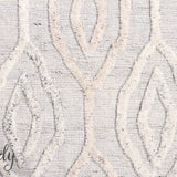 Visage White Grey Ogee Pattern Rug