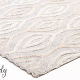 Visage White Grey Ogee Pattern Rug