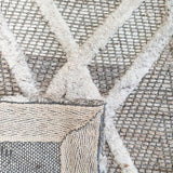Visage Cream Geometric Diamond Pattern Rug
