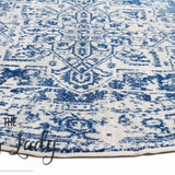 Awaken Navy Medallion Round Rug