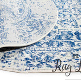 Awaken Navy Medallion Round Rug