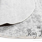 Awaken Silver Medallion Round Rug