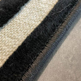 Empire Black Beige Geometric Greek Key Rug