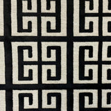 Empire Black Beige Geometric Greek Key Rug