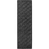 Empire Black Beige Greek Key Pattern Rug