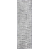Empire Silver Greek Key Pattern Rug