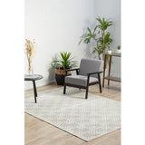 Empire White Greek Key Pattern Rug