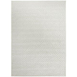 Empire White Greek Key Pattern Rug