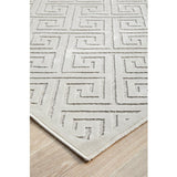 Empire White Greek Key Pattern Rug