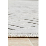 Empire White Greek Key Pattern Rug