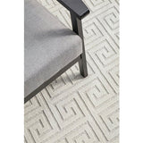 Empire White Greek Key Pattern Rug