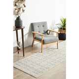 Empire Off White Geometric Greek Key Rug