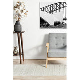 Empire Off White Geometric Greek Key Rug