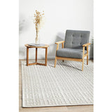Empire Off White Geometric Greek Key Rug