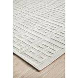 Empire Off White Geometric Greek Key Rug