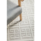 Empire Off White Geometric Greek Key Rug
