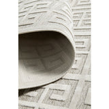 Empire Off White Geometric Greek Key Rug