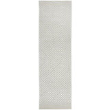Empire Off White Braided Stripped Geometric Rug