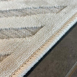 Empire Off White Braided Stripped Geometric Rug