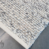 Essence Armani Multi Weave Grey Felted Wool Rug