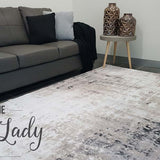 Contemporary Beige Grey Abstract Pattern Rug