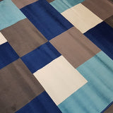 Industry Blue Multicoloured Modern Tiles Rug