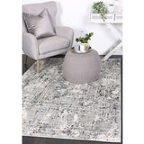 Eliza Grey Distressed Abstract Transitional Rug