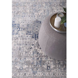 Eliza Blue Grey Medallion Transitional Rug