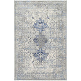 Eliza Blue Grey Medallion Transitional Rug