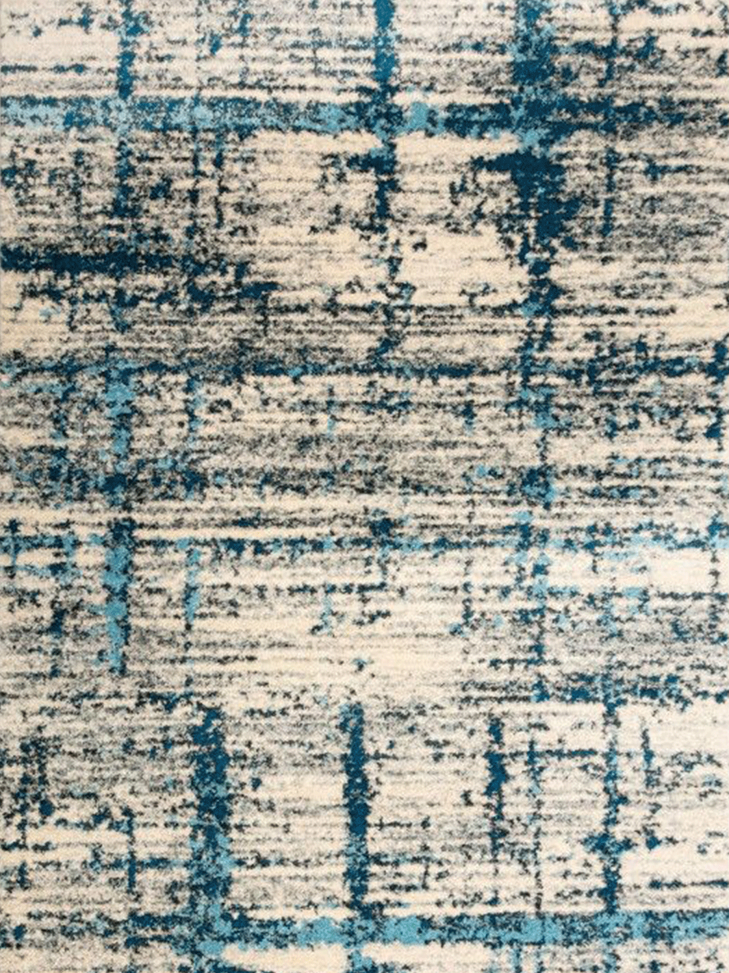 Iris Blue Grey Abstract Rug