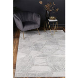 Polly Grey Ivory Geometric Tiled Rug