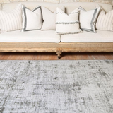 Vivien White Grey Vintage Abstract Rug