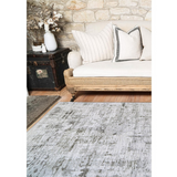 Vivien White Grey Vintage Abstract Rug