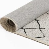 Vivien Black Ivory Geometric Tribal Vintage Rug