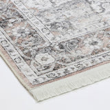 Vivien Peach Beige Medallion Transitional Rug