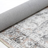 Vivien Peach Beige Medallion Transitional Rug
