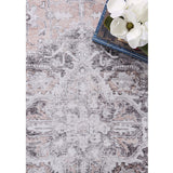 Vivien Peach Beige Medallion Transitional Rug