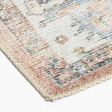 Vivien Blue Orange Medallion Tribal Vintage Rug